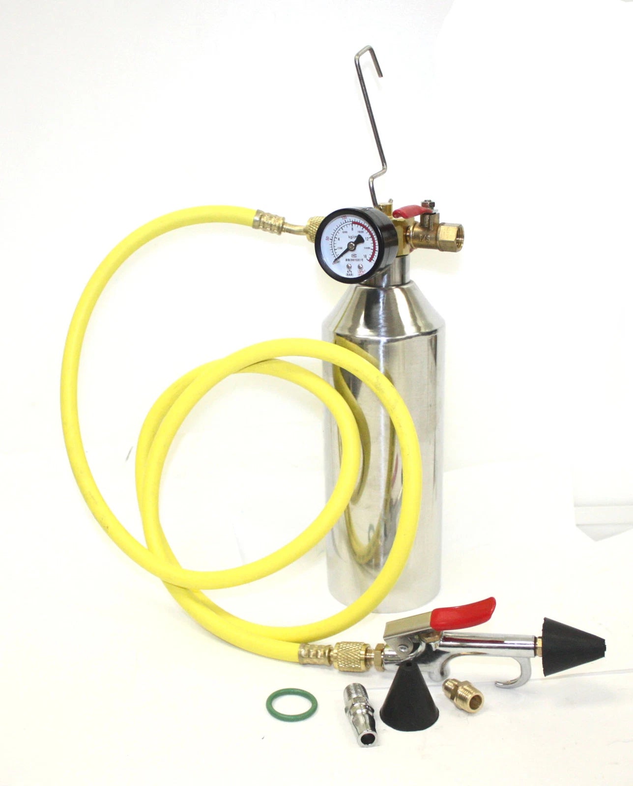 Ac Air Conditioner System Flush Canister Gun Kit W/ Gauge R134 R12