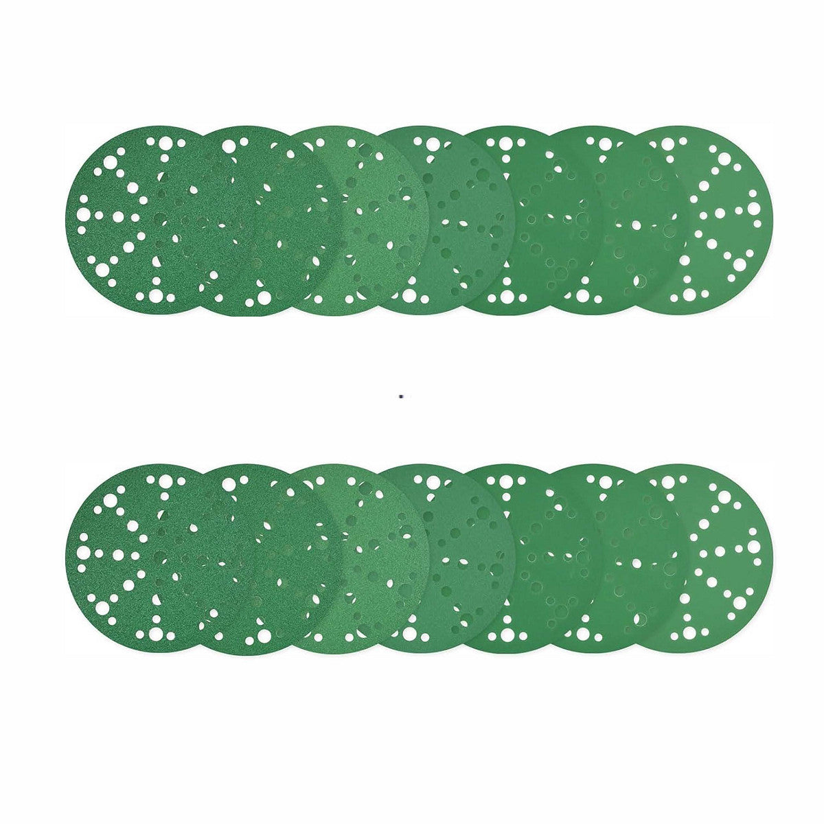 50 Pack 6 Inch 150mm Green Film Sanding Disc 49 Hole Sandpaper by Unbranded