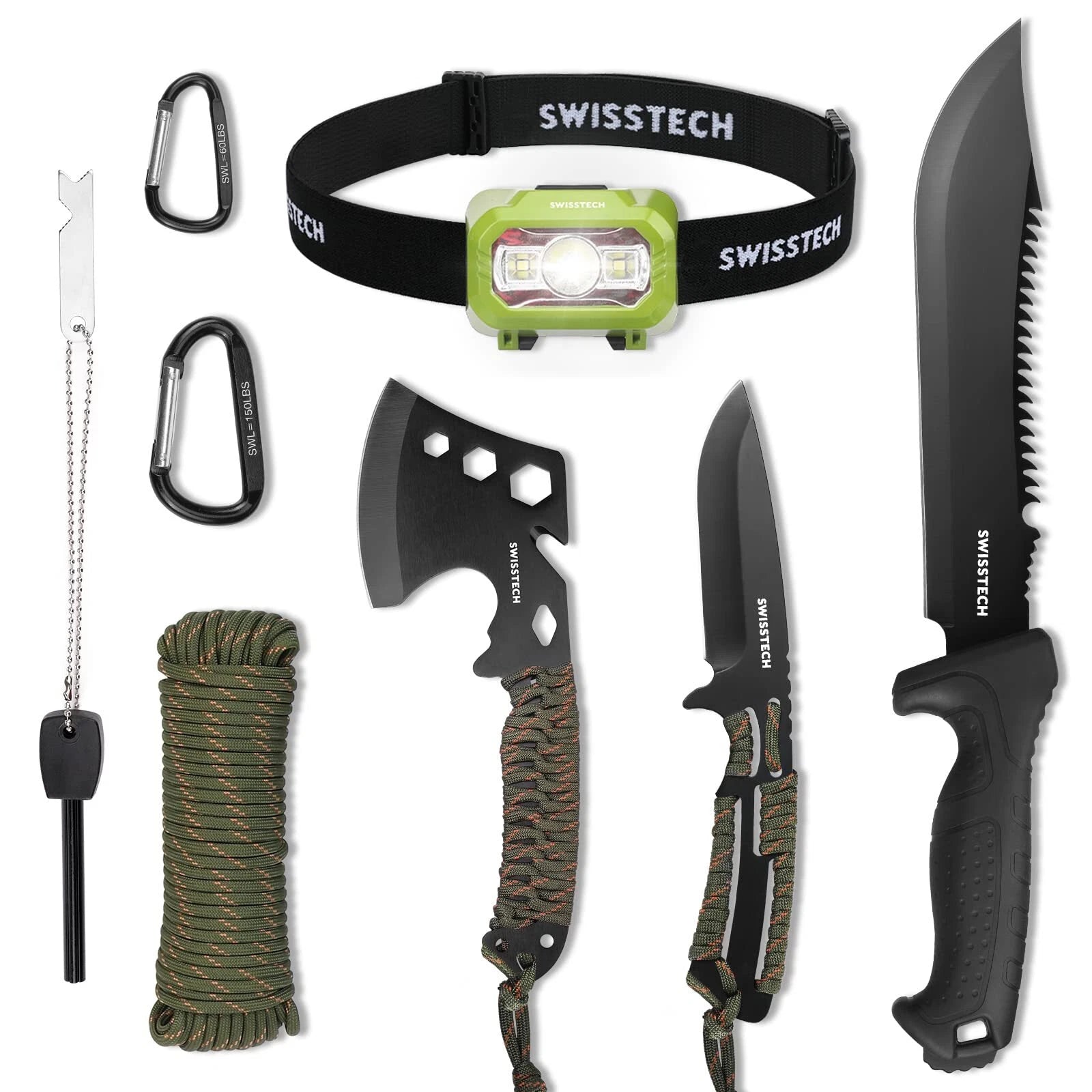 Swiss+tech Hatchet And Machete Axe 8pack W/rope | Built Supply Co