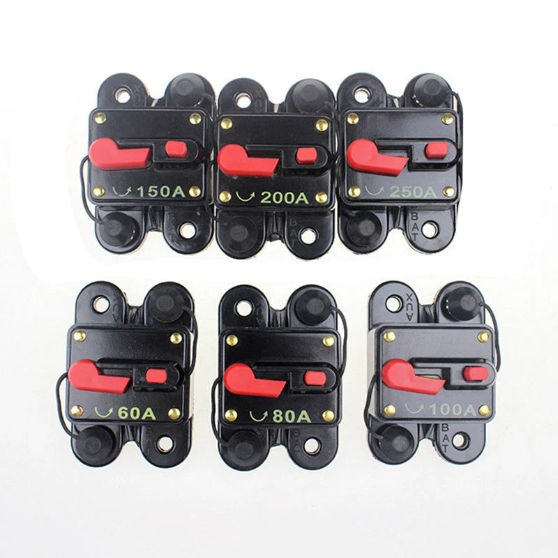 60-250a Amp Ip67 Waterproof Car Boat Auto Circuit Breaker Manual Fuse
