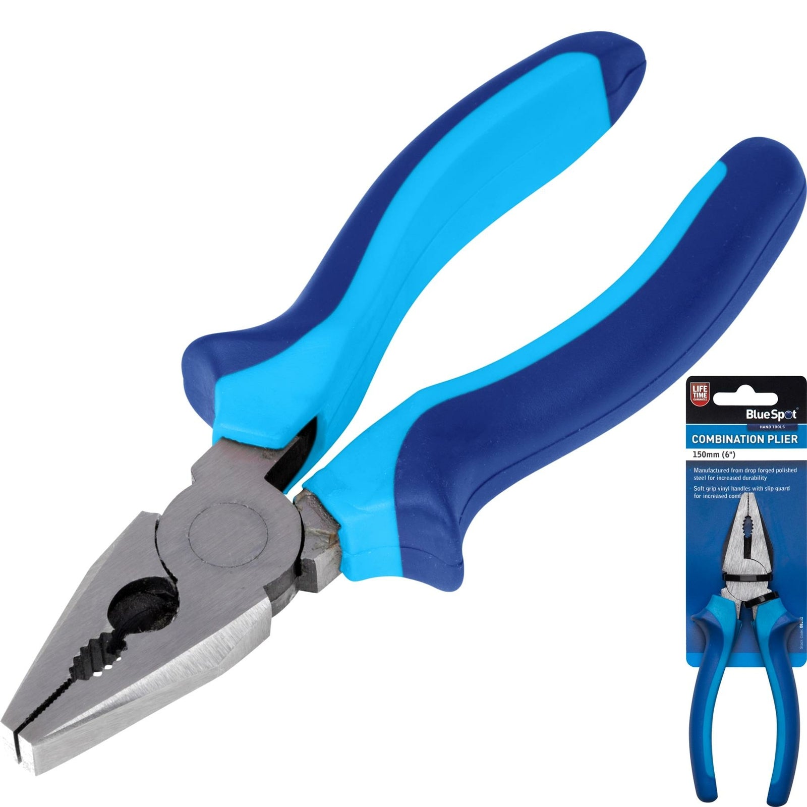 BlueSpot 150mm Soft Grip Combination Pliers Wire Cutters Plier Tool 6"Opens in a