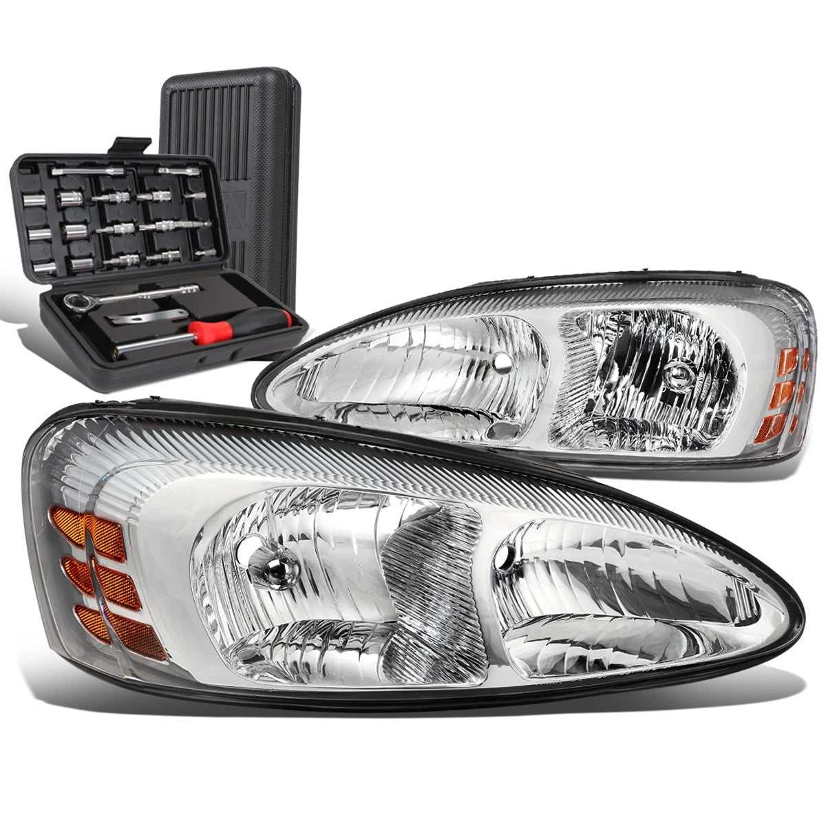 For 2004-2008 Pontiac Grand Prix Pair Chrome Amber | Built Supply Co