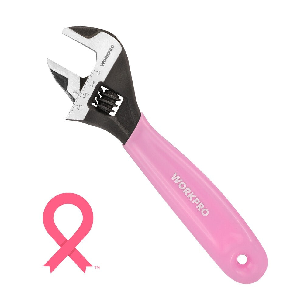 Workpro 6-Inch Adjustable Wrench with Metric & Sae Scales