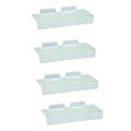 4 X 10 Inch Slatwall Clear Acrylic Shoe Shelf 1 Inch Sign Holding Slot