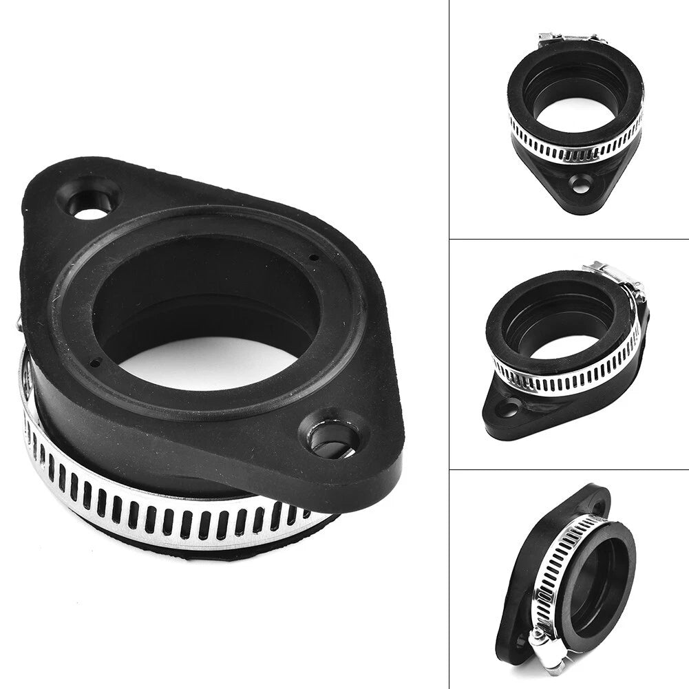 Intake Adapter Boot Flange Manifold For 32mm-34mm Rubber Black