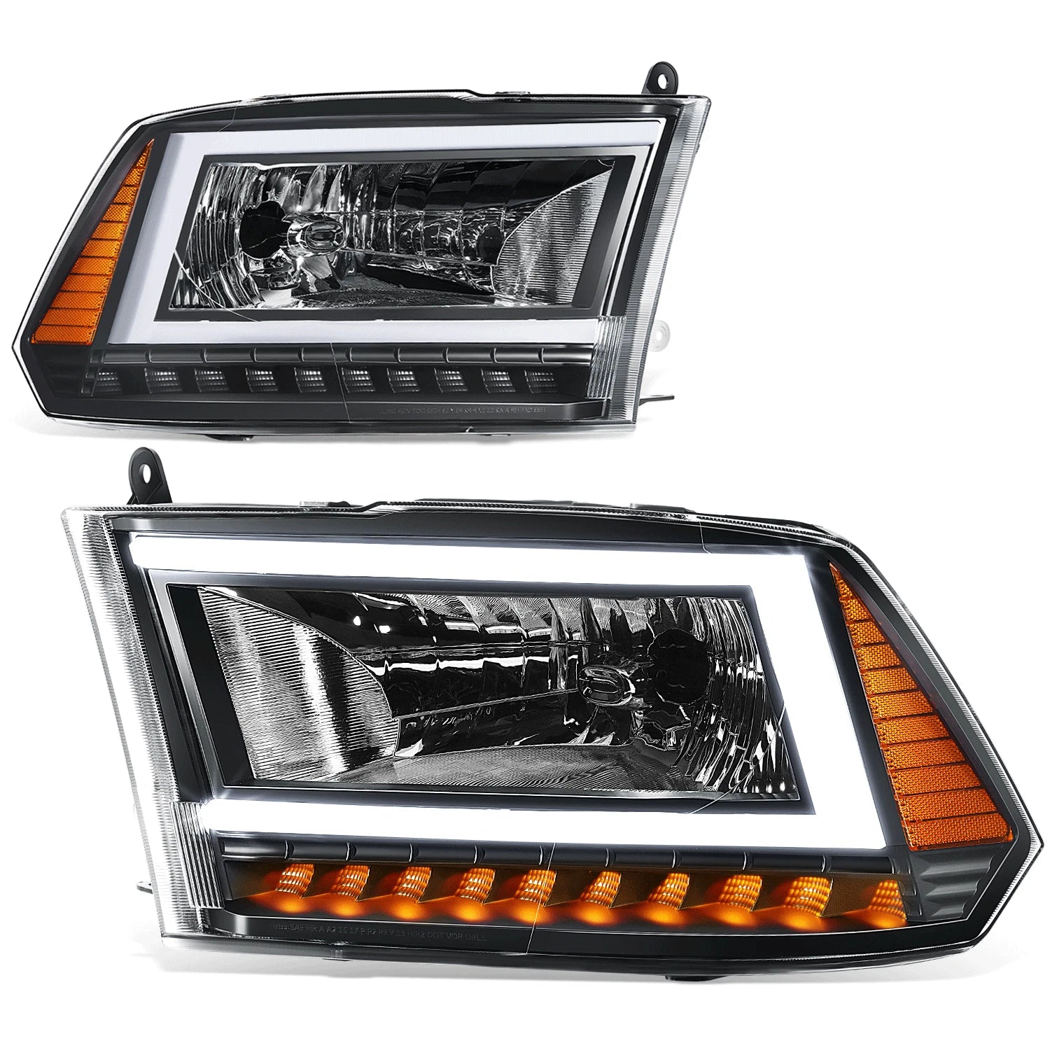 Fit 09-24 Ram 1500 Black/amber C-LED Drl Drl | Built Supply Co