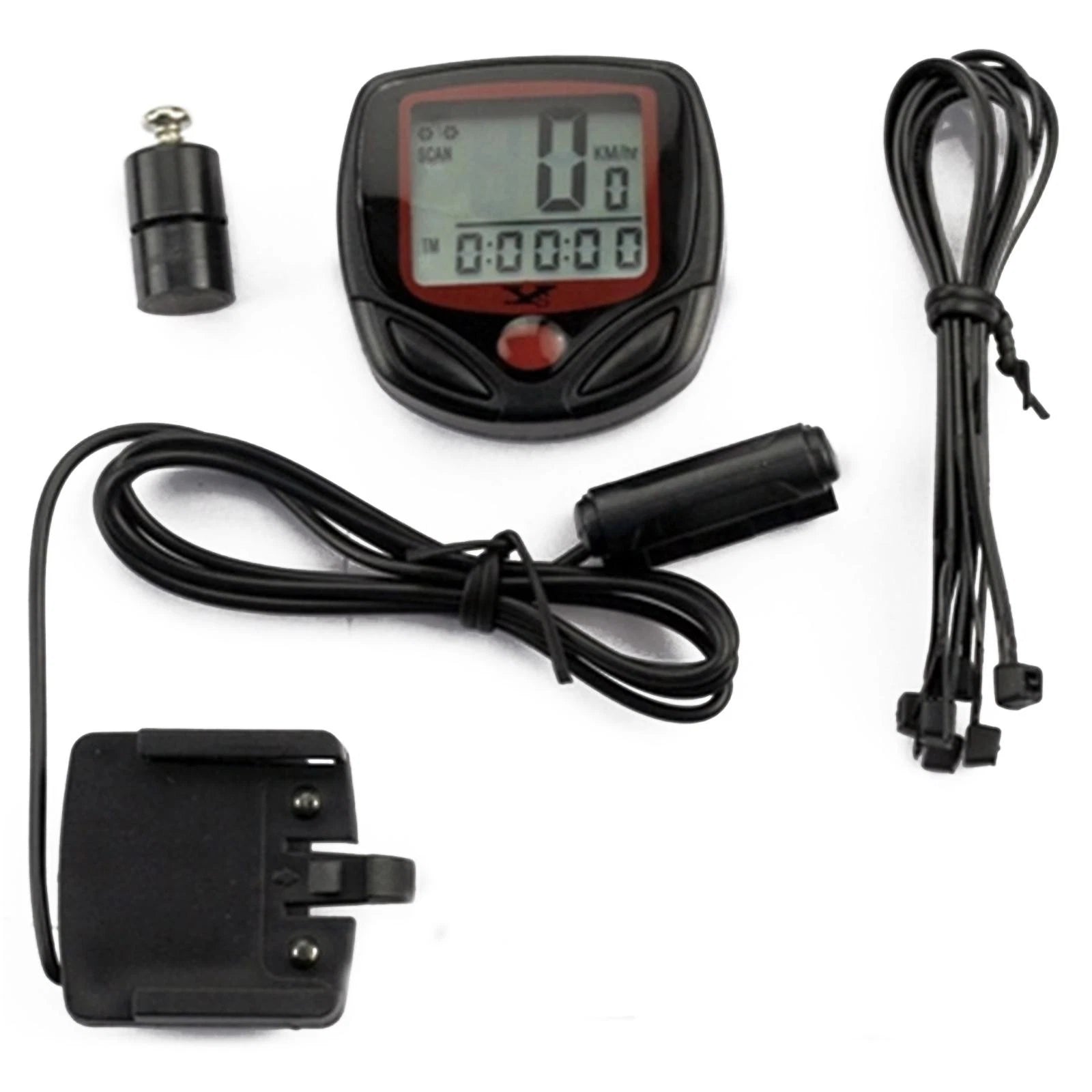 Bicycle Bike Cycling Computer Lcd Odometer Speedometer Stopwatch