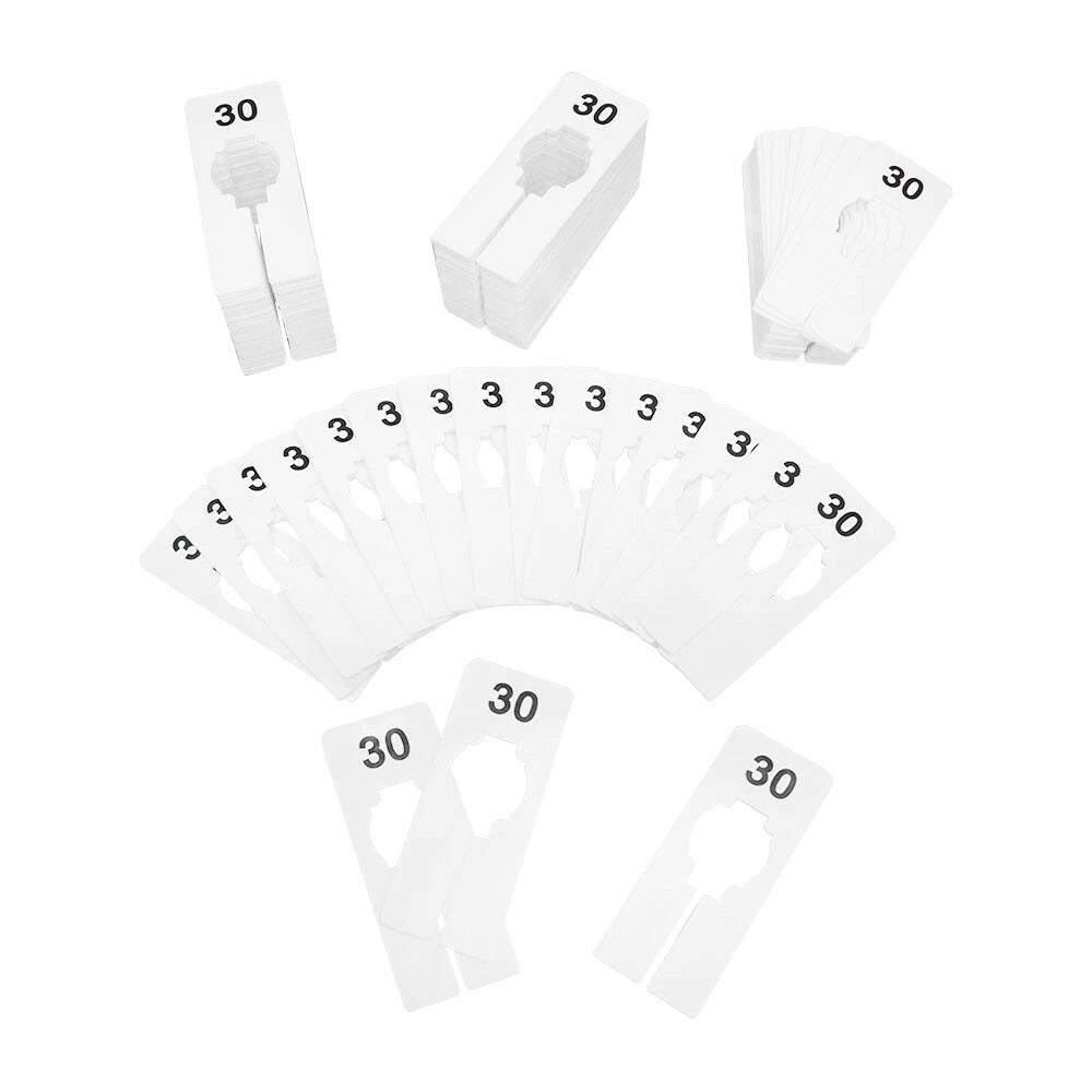 Hangers Retail Clothing 2" X 5" Rectangular Plastic Size 30 Dividers