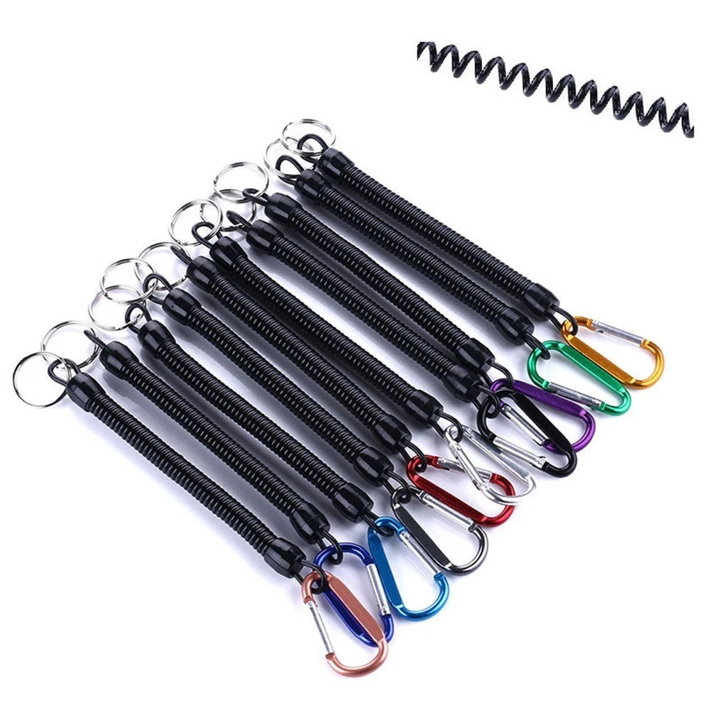 21.5cm Security Key Chain Multi-purpose Holder Coil Rope Tool Safety