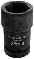 Performance Tool 1" DR Budd Wheel Socket 38MM by Performance Tool