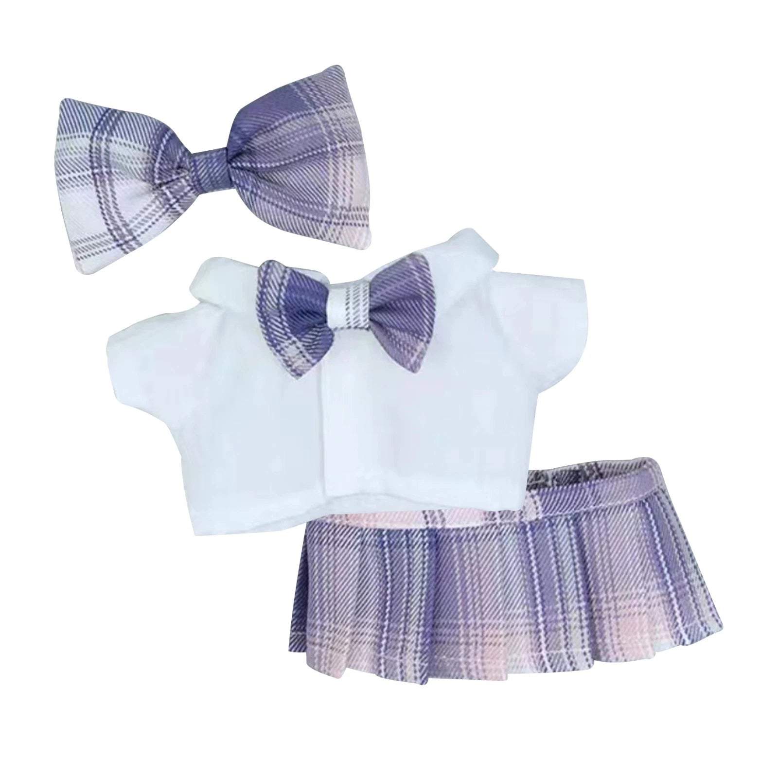 20cm Cotton Stuffed Doll Clothes Doll Student School Uniform Style