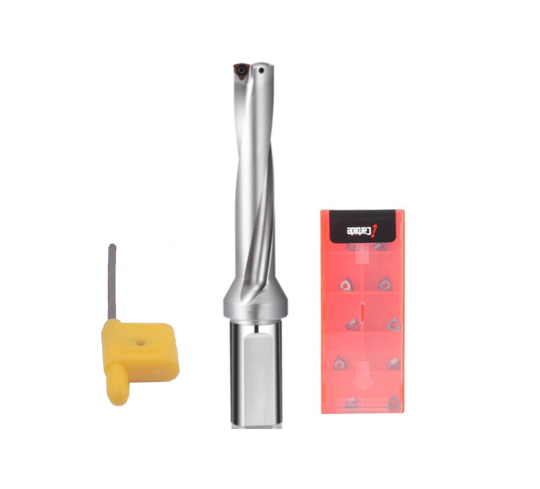 15.5mm (0.61") U Drill Bit Indexable Tool Holder & 10pcs