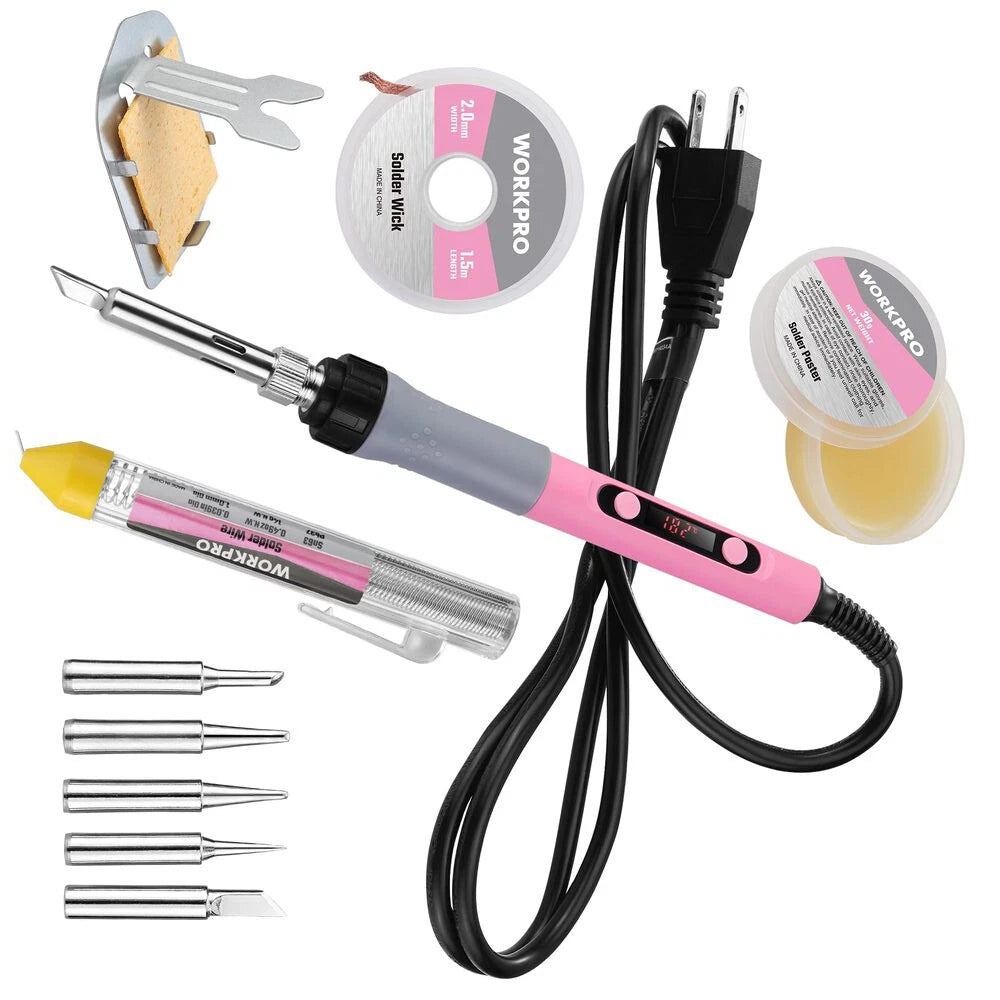 WORKPRO Soldering Gun Iron Kit 90W 11-in-1 Adjustable Temperature Welding Kit US