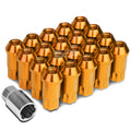 Open End M12x1.5 50mm Tall 25mm Od Orange Aluminum | Built Supply Co