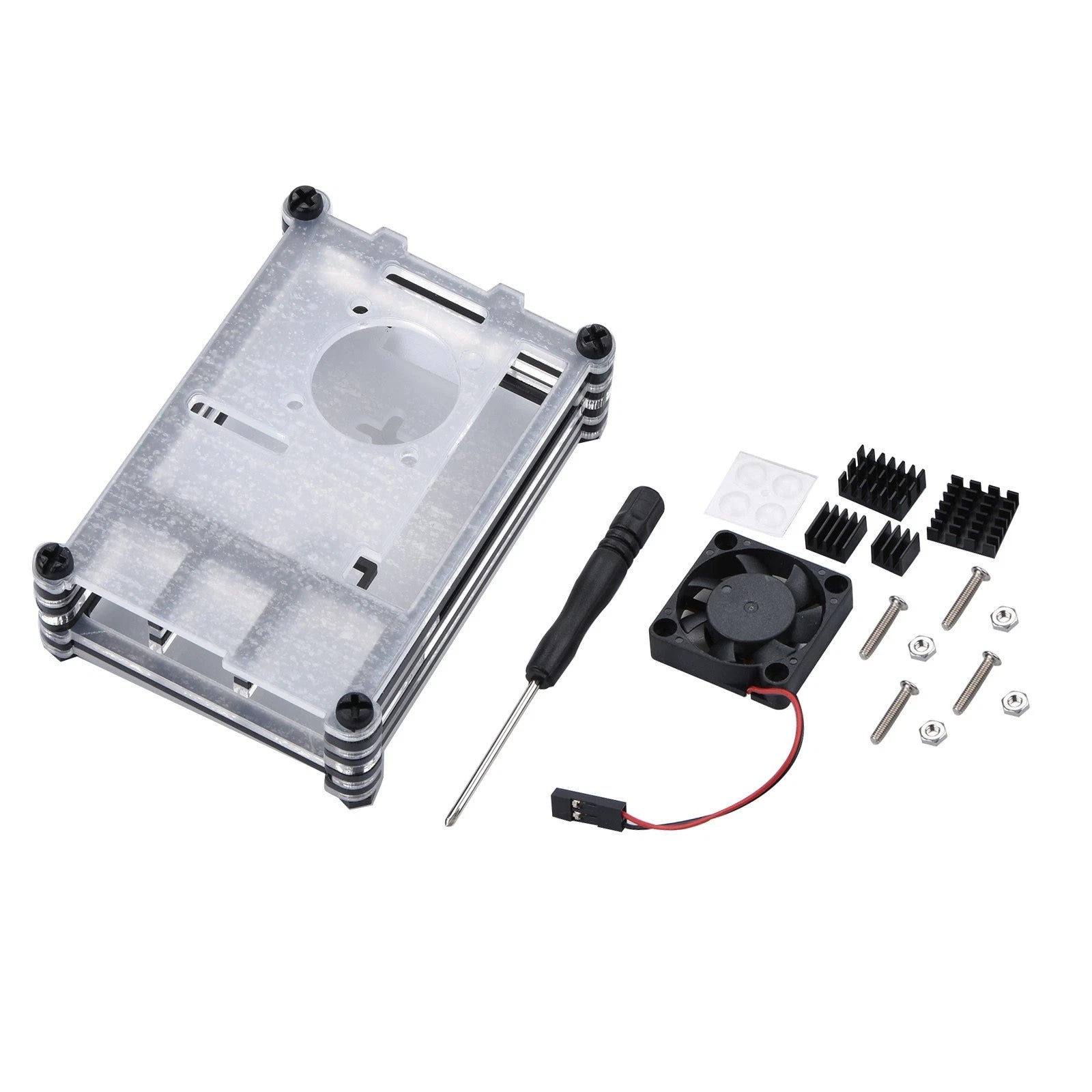 9-layer Acrylic Transparent Case With Cooling Fan & Heatsink For
