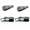 1/4" Stainless Steel Nylon Pulley Removable Pin & Toggle Rope Pulley