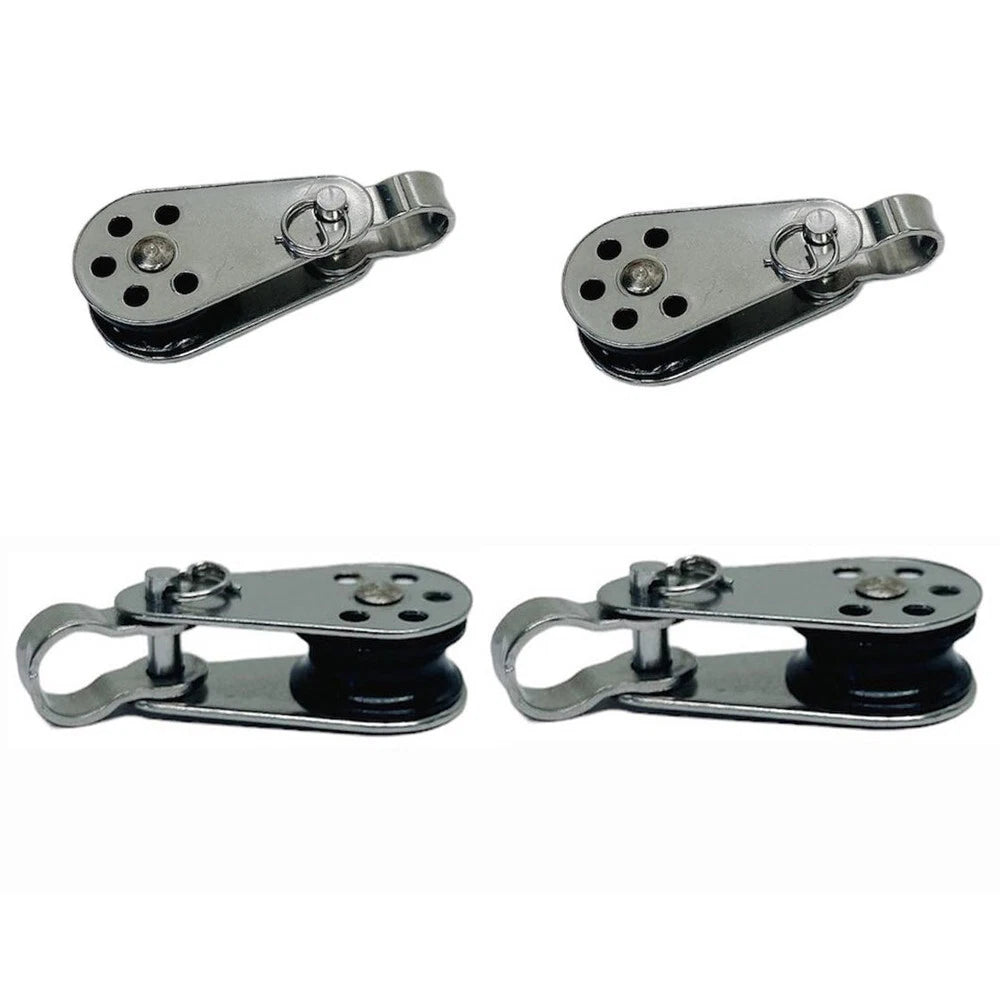 1/4" Stainless Steel Nylon Pulley Removable Pin & Toggle Rope Pulley