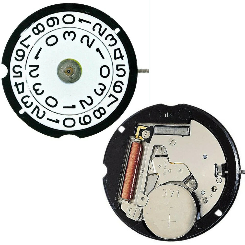 23.9mm Big Date @3 3 Hands Quartz Watch Movement With Stem&battery