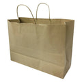 16 Inch Vogue Shopping Brown Kraft Gift Bags With Rope Handles Retail