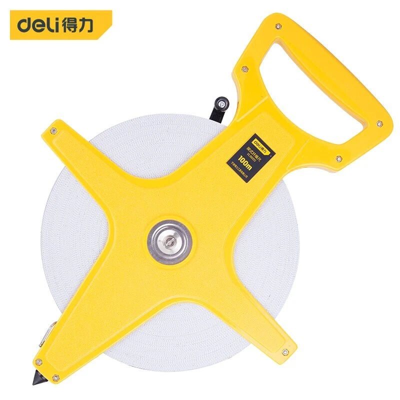 100M Open Reel Steel Tape Measure Shelf Plastic Ruler Wear-Resistant Glass Fiber