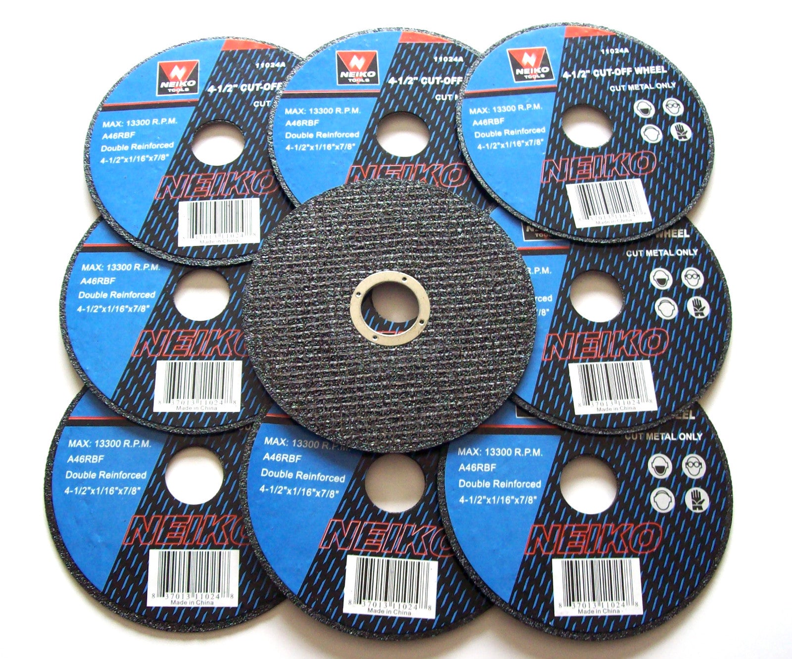 10 Neiko 4-1/2" Cut-Off Wheels Discs Fits Bosch Angle Grinder by Neiko