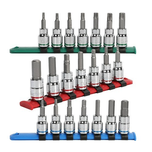 DURATECH 21PC Bit Socket Set 3/8'' Drive Torx Allen Bit Socket by DURATECH