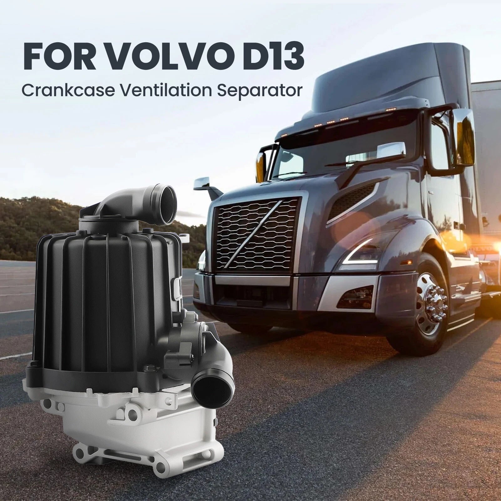 Crankcase Ventilation Separator 21373547/22877<wbr/>306 Gasket 20532891 For Volvo D13
