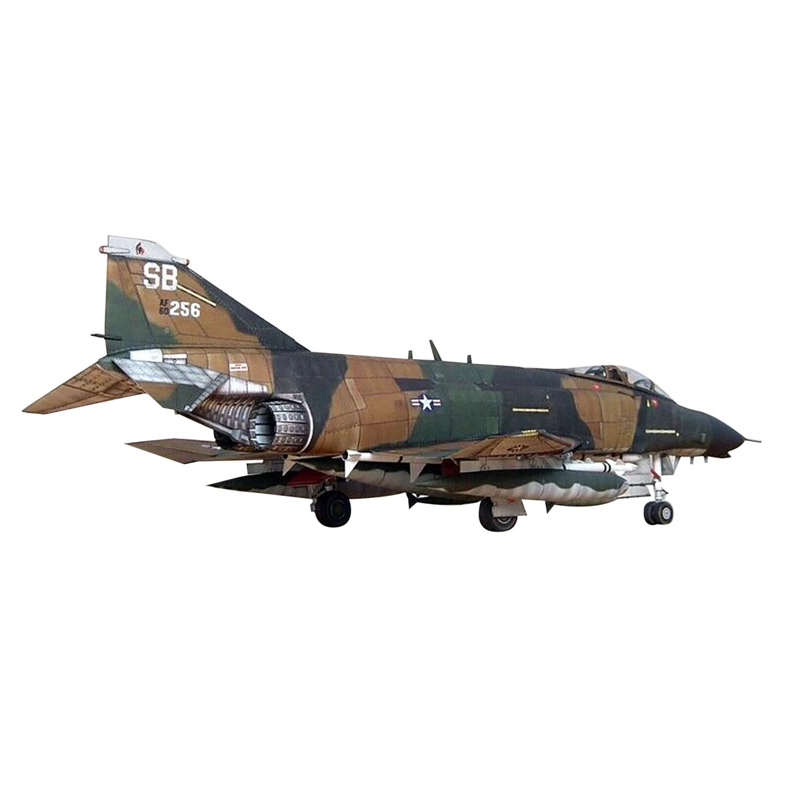 1/33 F-4b Fighter Paper Model Military Puzzle Kit Paper Plane Model