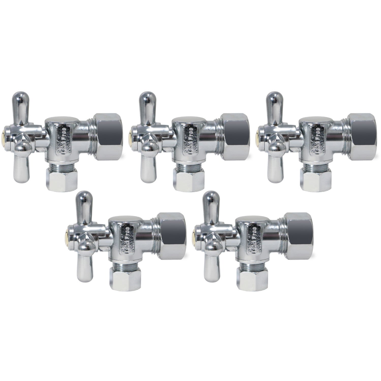 3/8" OD x 5/8" OD Compression Angle Valve 5 Pcs