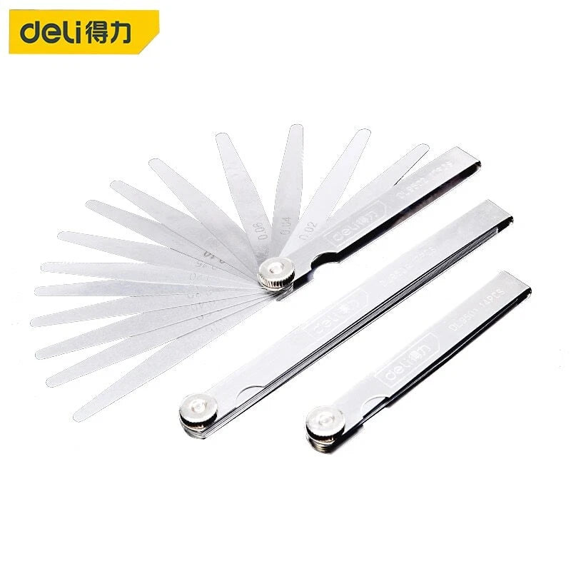 Metric Feeler Gauge 17 Blade Gap Filler Thickness Measurement Layout
