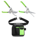 Workpro 2-piece Pruning Shears Set 8'' Blades W/5-pockets Garden