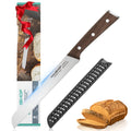 Haushof 8" Bread Knife Serrated Bread Full Tang Stainless Steel Bread