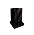 54" Black Slatwall Merchandiser 4sided Pinwheel Floor Display Fixture