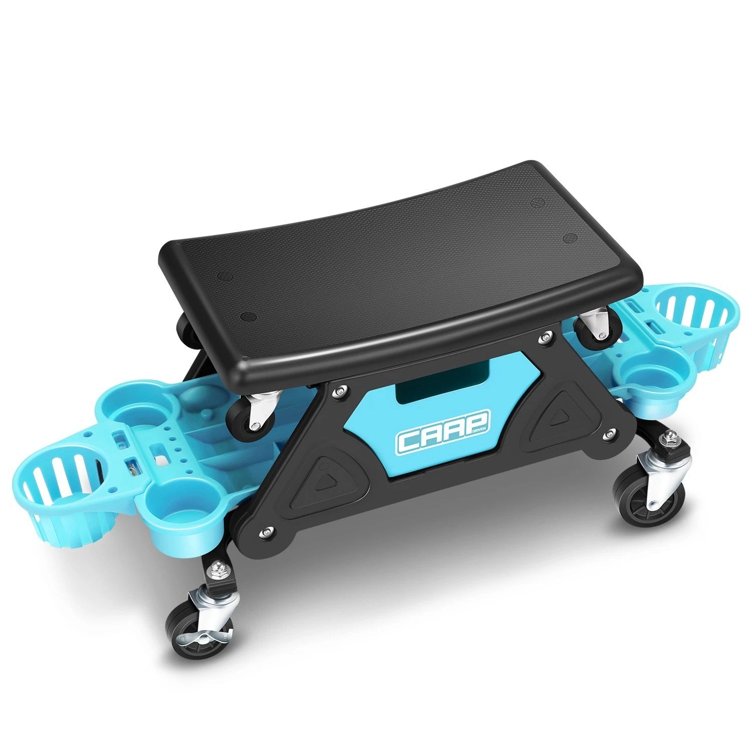 2" Lockable 300lb Sky Blue Rolling Stool Automotive | Built Supply Co