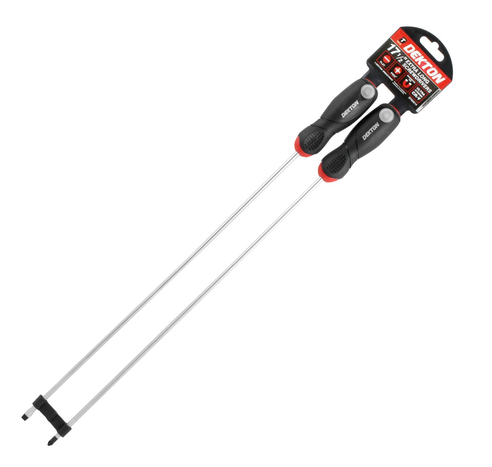 Dekton 2pc PZ2 & Flat Head Screwdriver Set - 450mm by Dekton