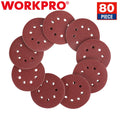 Workpro Sanding Disc Sandpaper 5-inch 8-hole Hook | Built Supply Co