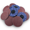 50 Pack - 3" 60 Grit A/O Quick Change Sanding Disc Black Hawk, Type R