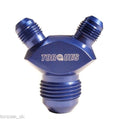 An -12 (12an) to 2 X an -8 (8an) Billet Y Block Adapter Fitting