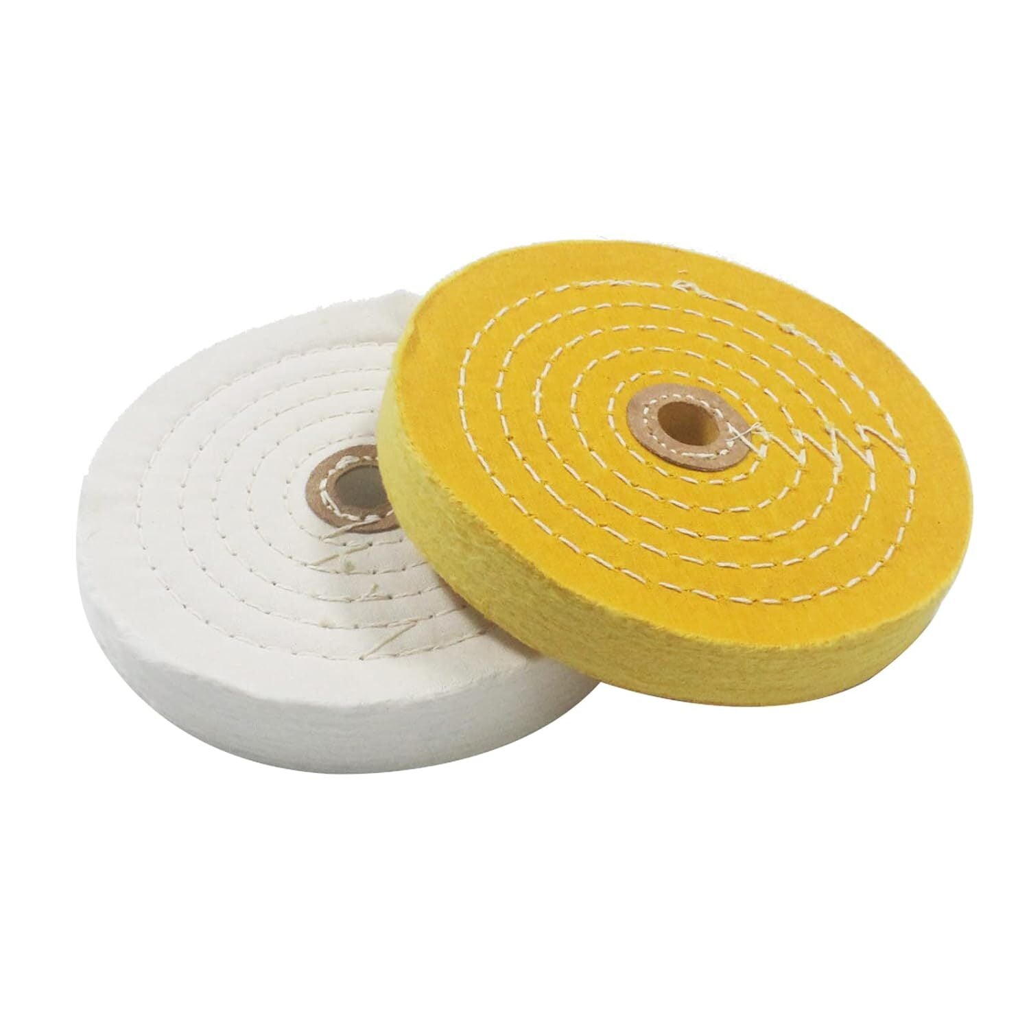 6 In Extra Thick Cotton Buffing Wheel, 5/8 Inch Arbor Hole Fine