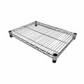 24 Inch X 18 Inch Metal Chrome Plated Wire Shelf With 4 Pairs Shelf