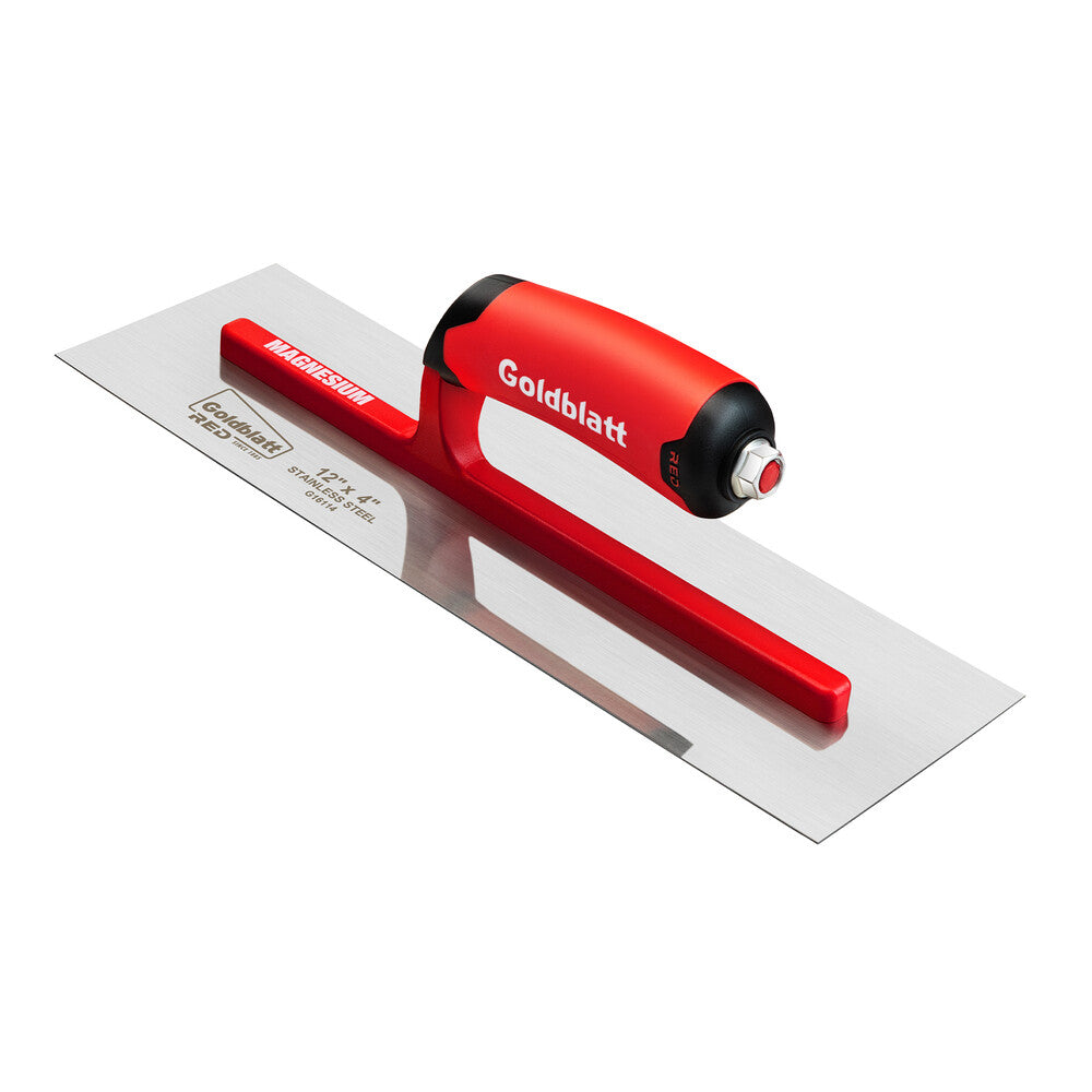 Goldblatt 12"x 4INCH Red Stainless Steel Finishing Trowel Drywall