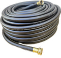 100 Ft X 5/8" Hybrid Garden Hose Black Rubber Water Hose Female 3/4"