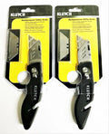 2 Klutch Pro Lock Back Folding Utility Knives Plus 10 Blades Razor