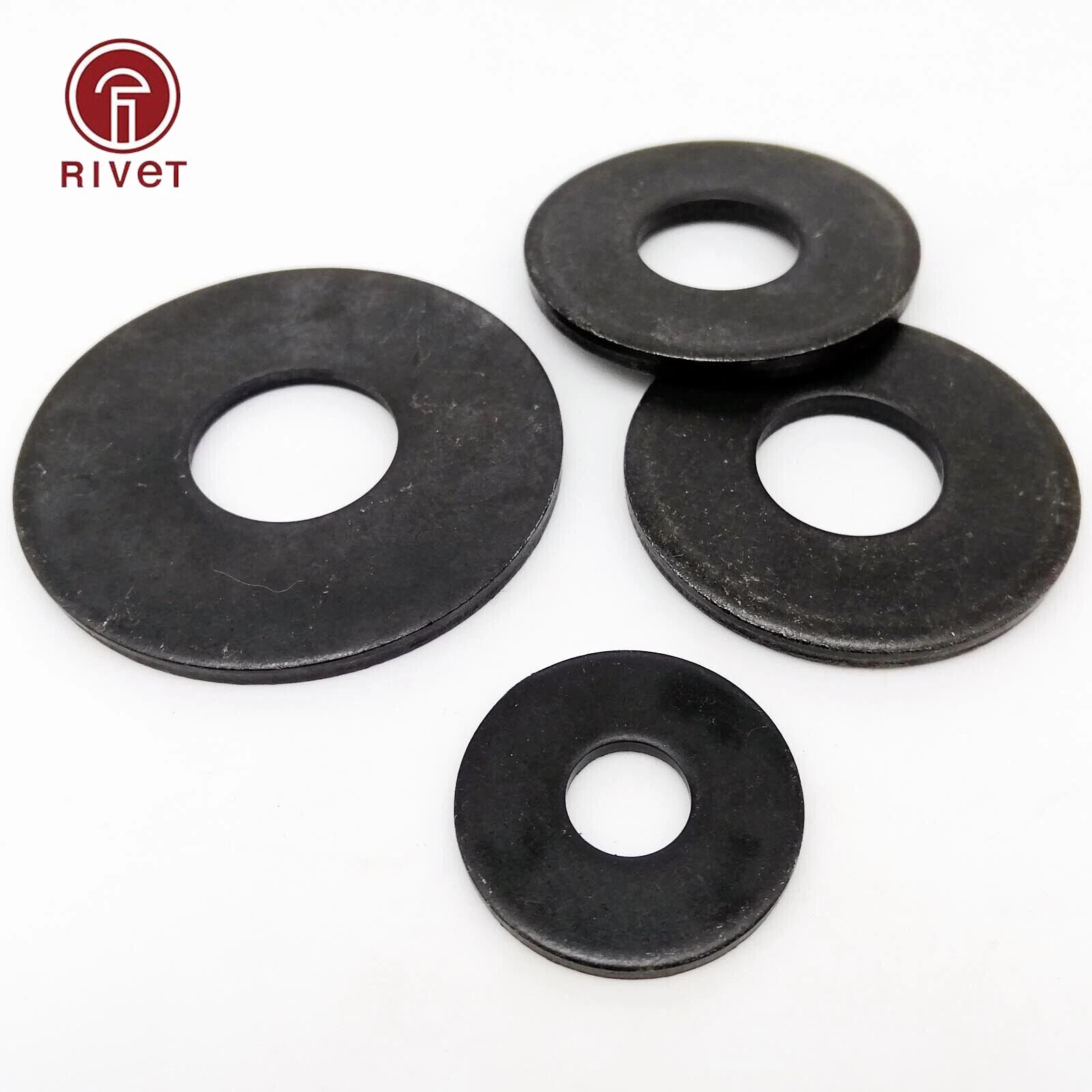 M3-m16 Black Grade Wide Flat Washer Plain Gasket 8.8 Steel Extra