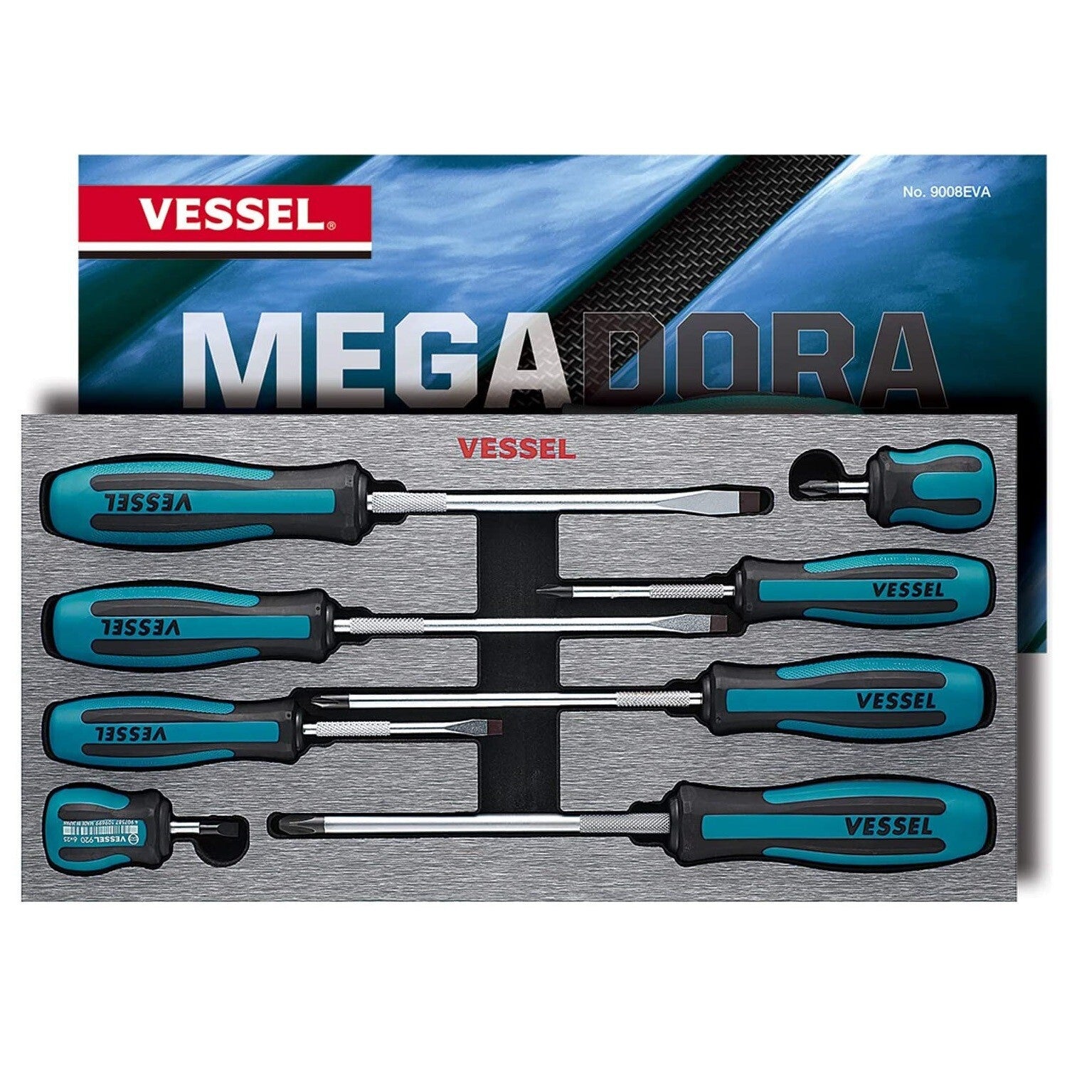 Vessel Non-Slip Screwdriver Set 8pc