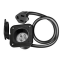 15 Amp 125V Ac Power Inlet Port Plug Extension Cord With Waterproof