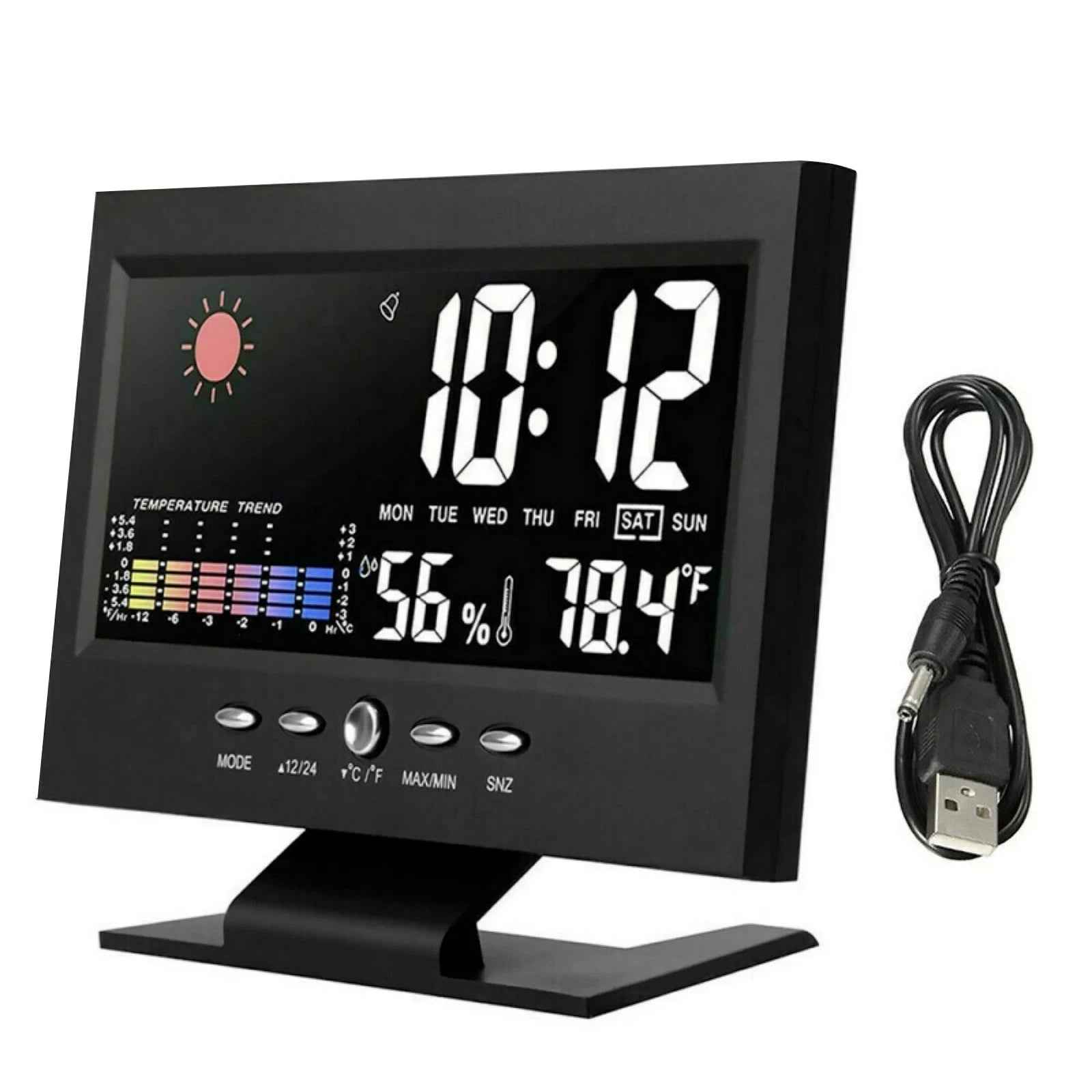 Replacement Digital Alarm Clock Snooze Calendar Thermometer