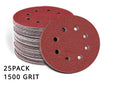 25PACK Sanding Discs 1500 Grit Hook Loop 8-Hole Orbital Sander Paper