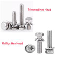 Hex Bolts & Washers Set A4 316 Stainless Steel M4-M12