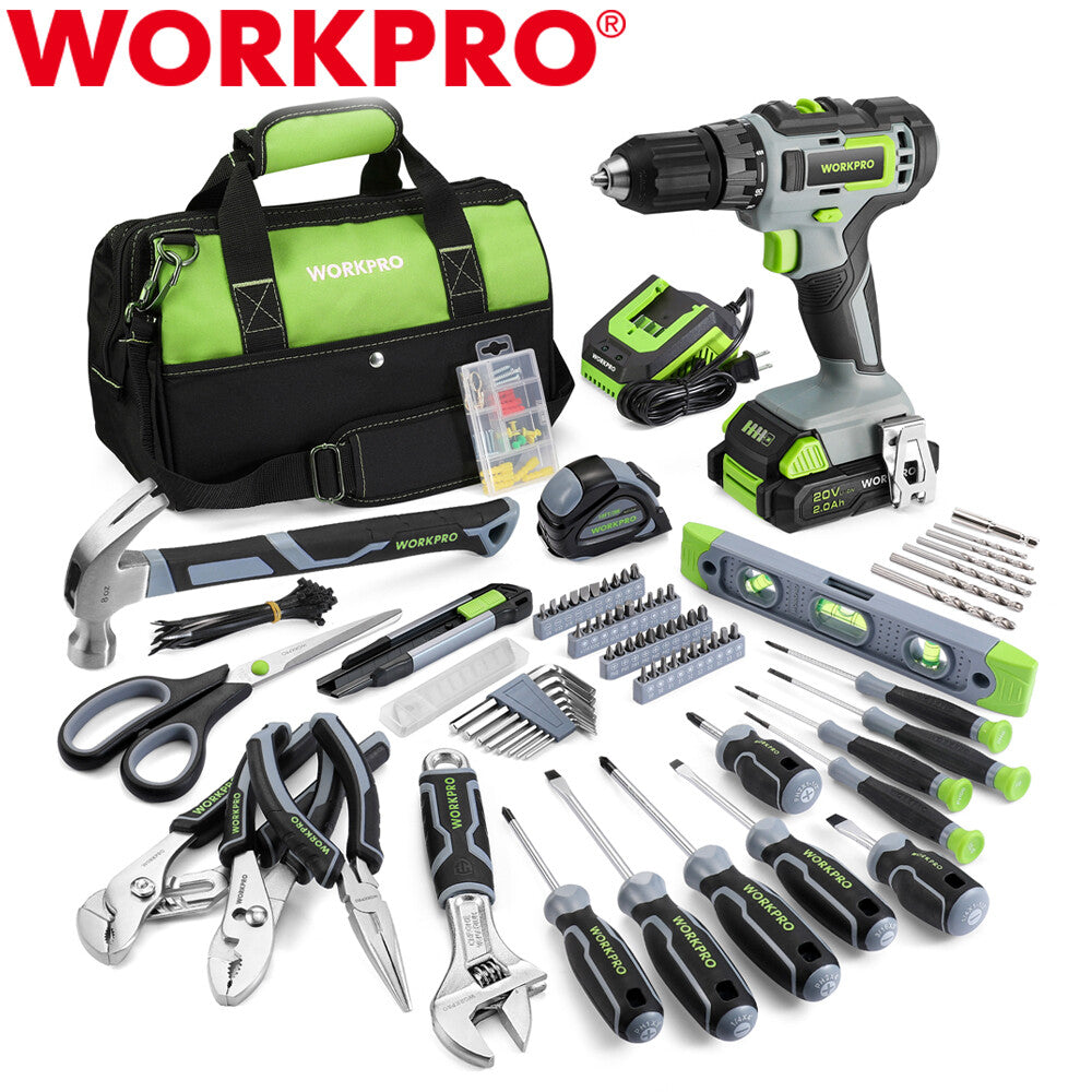 WORKPRO 157PCS Cordless Drill Combo Kit by WORKPRO
